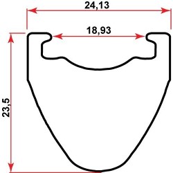 CX 24 mm bredd (ISO 622 mm) hjulset (QR 9 och 10 mm)